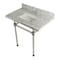 Kingston Brass 36X22 Marble Vanity Top W/ Acrylic Feet Combo, Marble/Nickel KVPB36MASQ6 - alternate 1